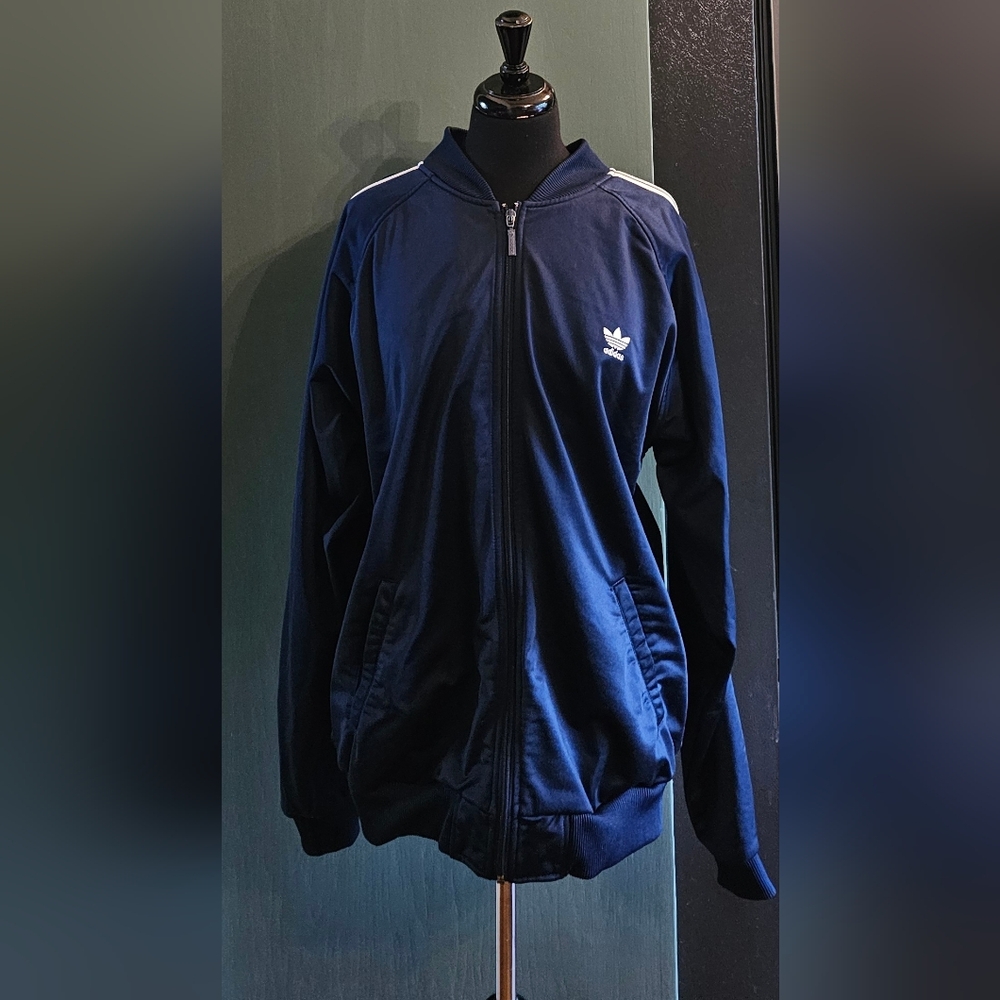Adidas Dark Blue Zip-Up Jacket
